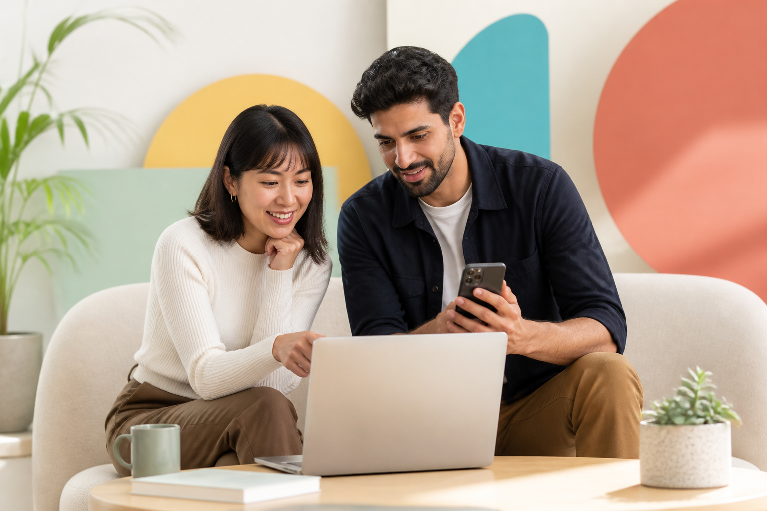 Colorful language learning plans with progress, speaking, and mobile practice