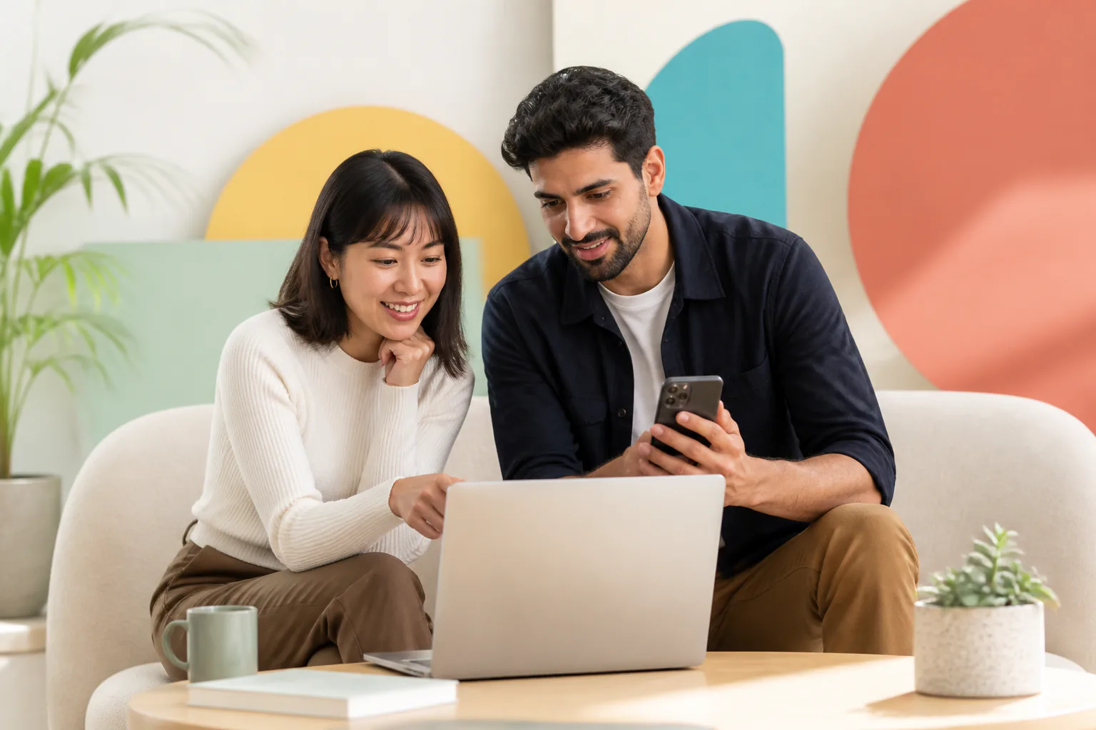 Colorful language learning plans with progress, speaking, and mobile practice